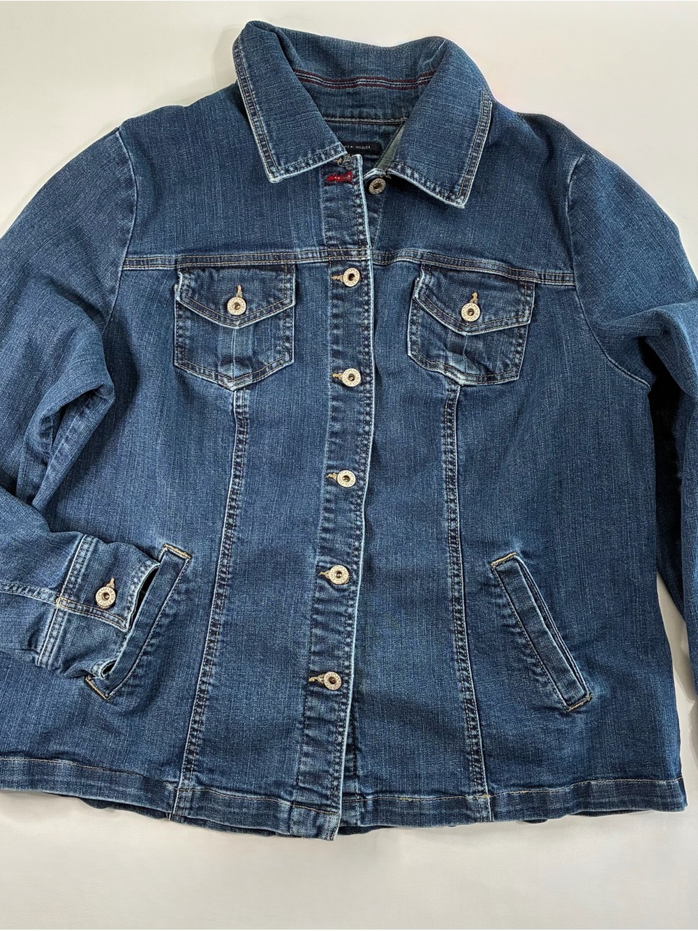Tommy Hilfiger Women's Stretch Denim Trucker Jacket - Size 16